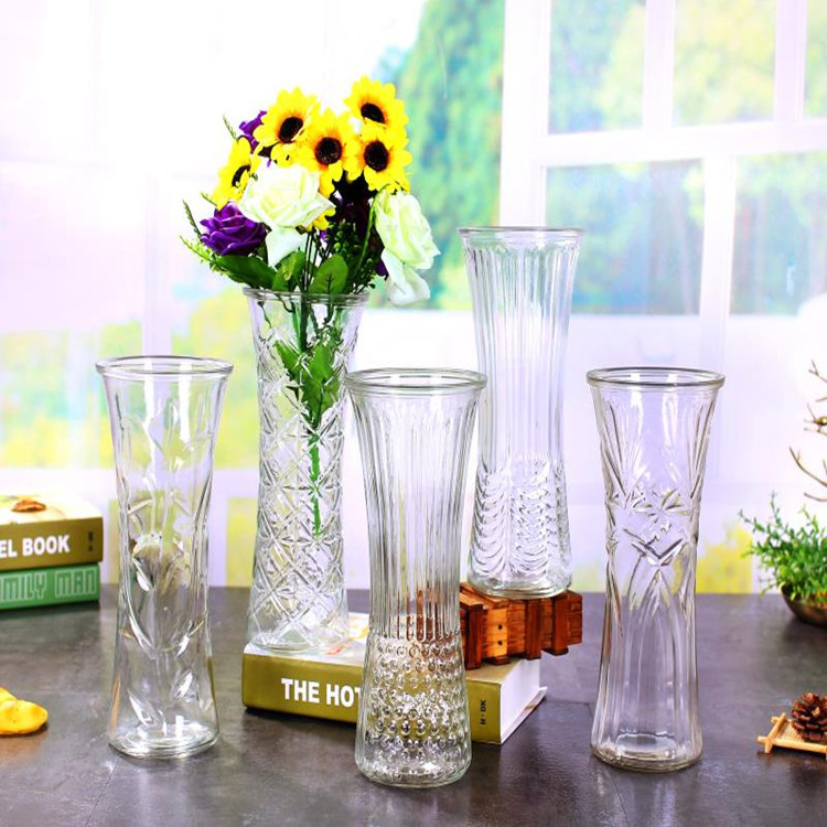 玻璃水晶花瓶 透明水培简约时尚家居用品批发百合富贵竹玻璃花瓶