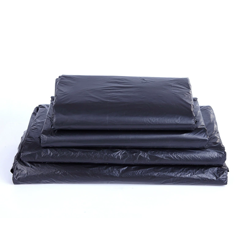 Black plastic garbage bag, increased thickness
