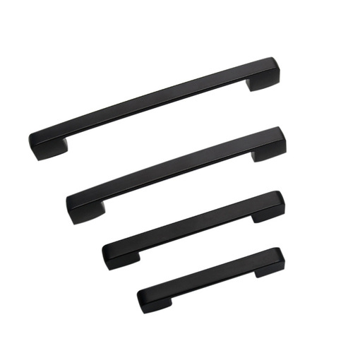 Aluminum alloy handle simple drawer American sub-black handle cabinet wardrobe furniture hardware handle black handle