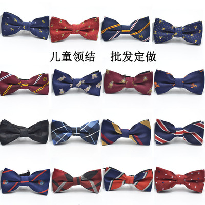 兒童領結批發新款提花兒童小領結 來樣定做英倫風格廠家批發