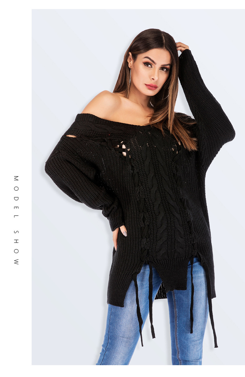  plus size fashion knitt sweater NSYH7456