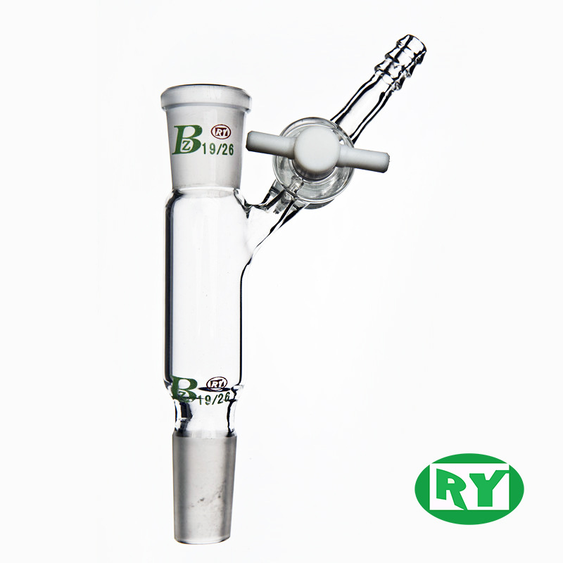 上海禾汽 实力厂家 高硼硅3.3 四氟节门接头 玻璃仪器 化学实验室