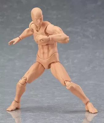 Тело артикулированной фигуры (Figma) Молодежное издание 2.0 — серебристо‑серый оттенок кожи, база с 13 см позируемая