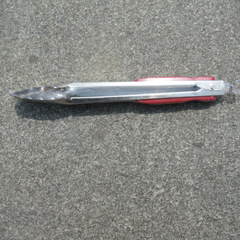 Food clip, stainless steel food clip, barbecue clip, red handle bread clip, barbecue tools