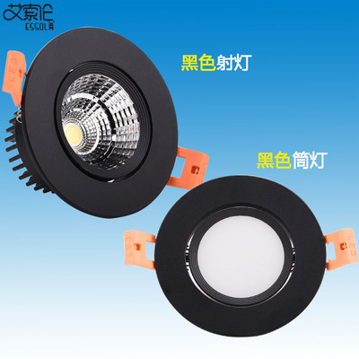 LED Down lamp COB black smallpox Spotlight European style 3w5w7w9w a living room hotel couture villa lamps and lanterns