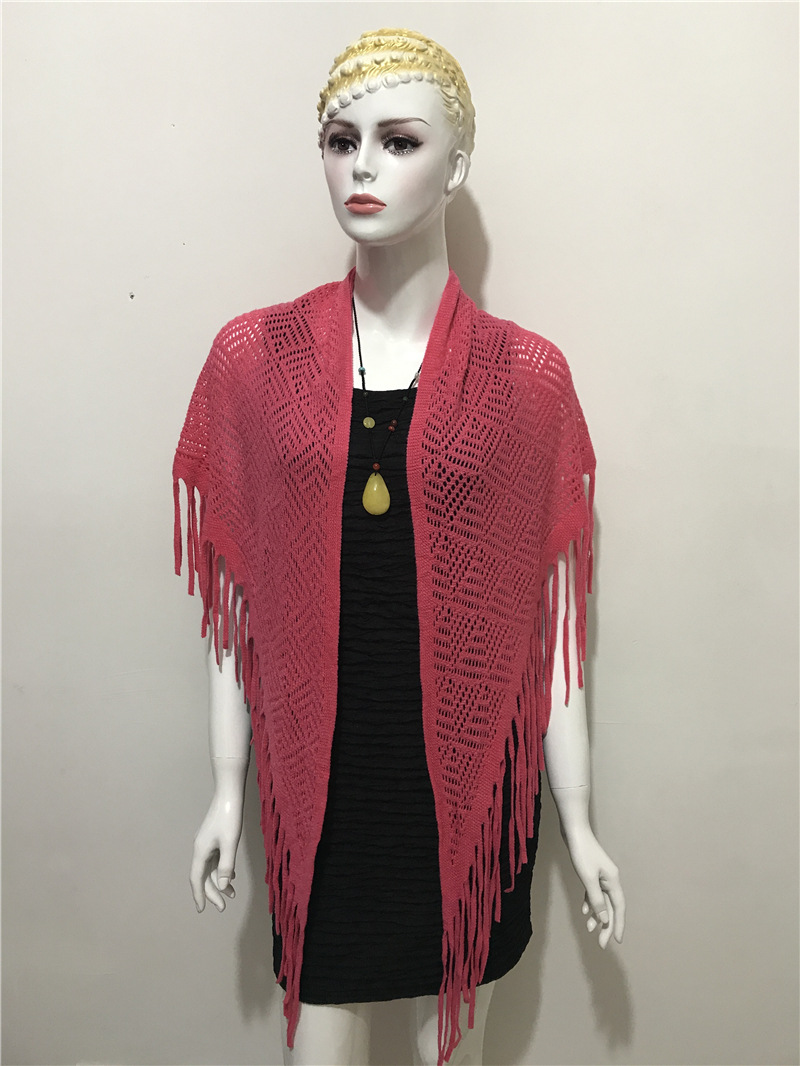 Frau Mode Einfarbig Künstliche Wolle Quaste Schals display picture 62
