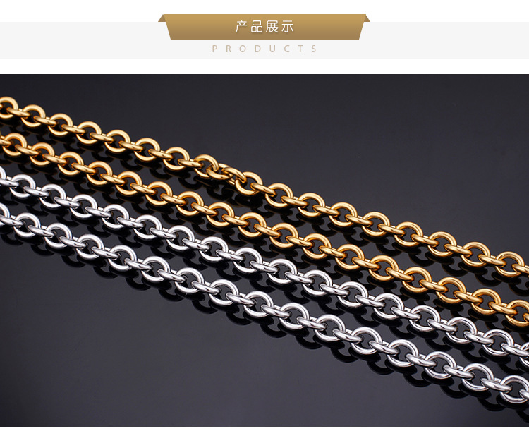Titan Stahl 18 Karat Vergoldet Mode Überzug Geometrisch Halskette display picture 3