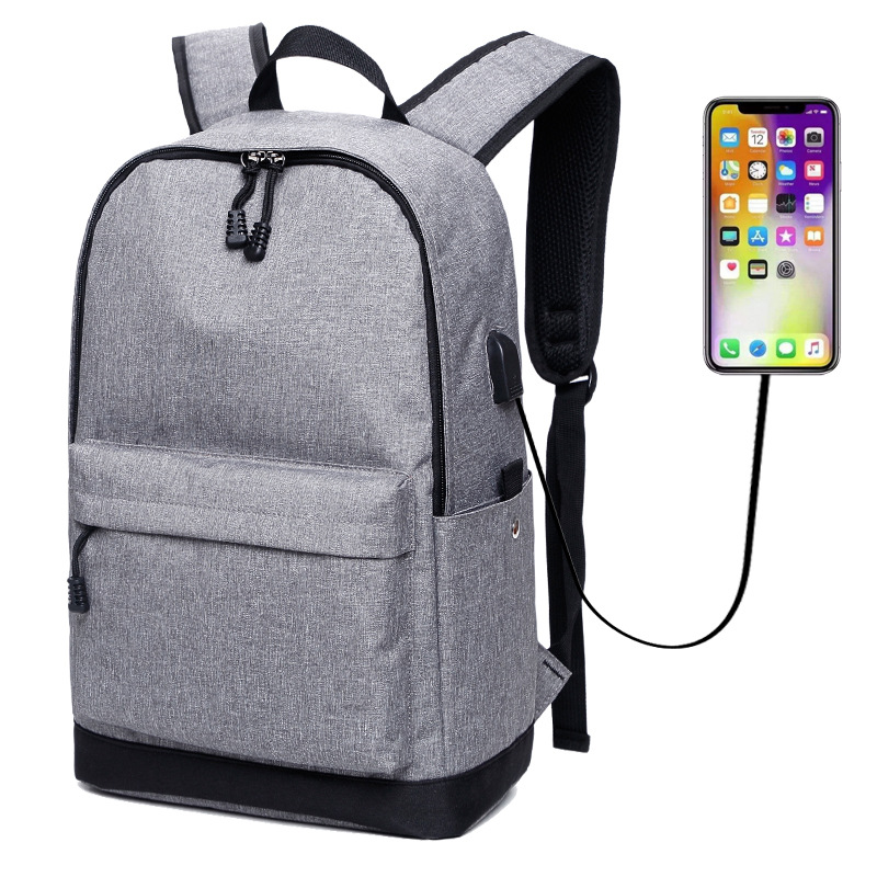 Backpack Backpack usb Rechargeable Korean Style Casual Outdoor Travel Bag Computer Bag for Men and Women College Students