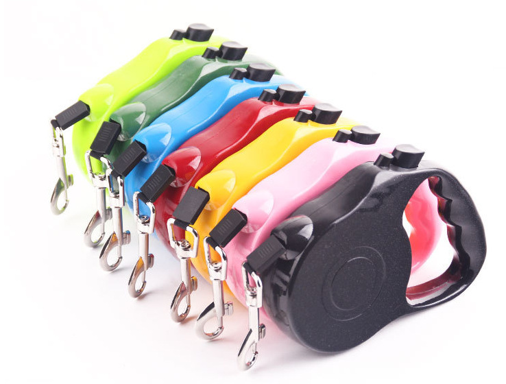 现货批发 宠物3M5米自动牵引绳 便捷式可伸缩宠物狗链 遛狗器