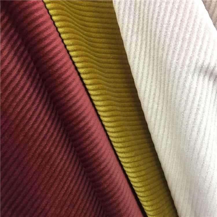 现货针织弹力灯芯绒面料  港形16条 冬秋马甲外套裤装绒布批发