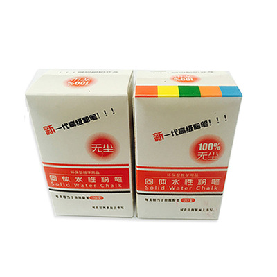 厂家直销品质款水溶性无尘粉笔白色彩色儿童环保粉笔钛白粉批发