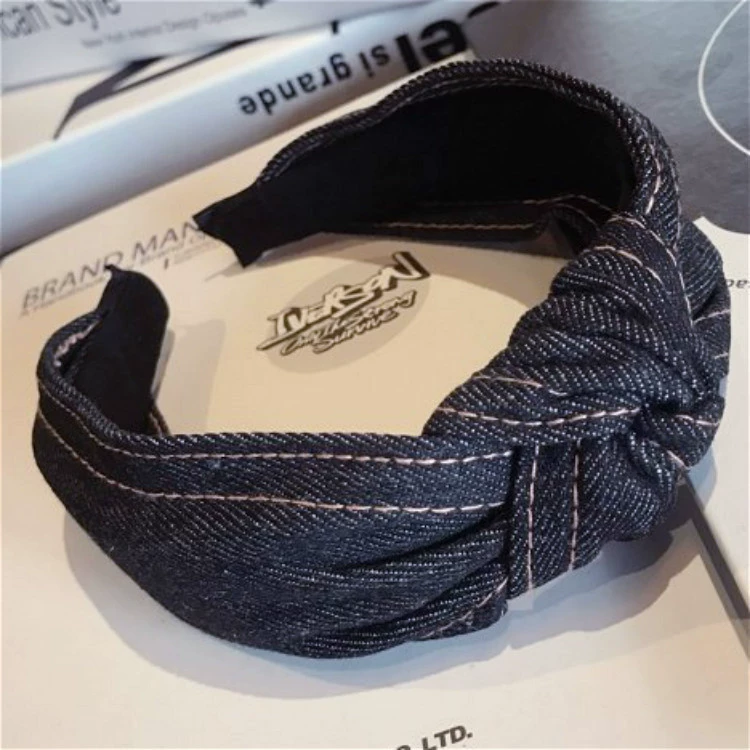 Hair accessory, denim cloth, headband, South Korea, Korean style, new collection