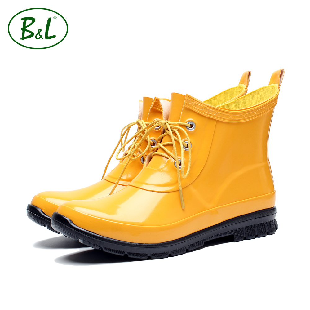 B&L女士雨靴低幫 時尚低筒夏春秋季成人雨鞋防滑耐磨橡膠鞋水鞋