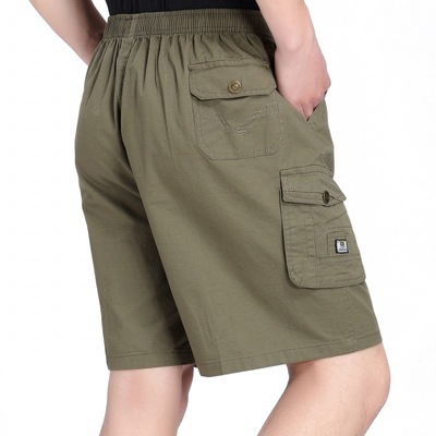 夏季中年男士爸爸装短裤宽松大码中老年人休闲五分裤大裤衩沙滩裤|ms