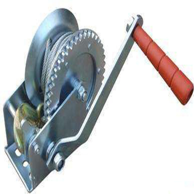 自锁式手摇绞盘 手动卷扬机提升机 带刹车手动绞车 手动牵引机