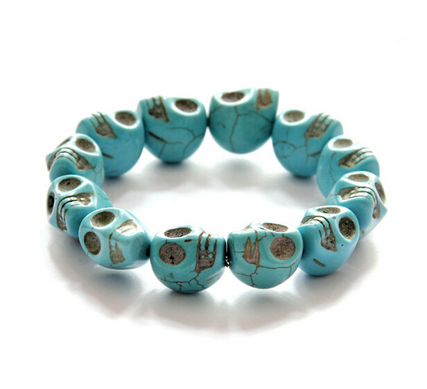 1 Piece Retro Skull Stone Unisex Bracelets