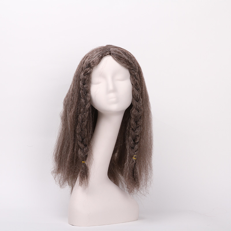 Newlook IMG-1327 nuevo estilo gris doble trenza trenzada peluca de vacaciones