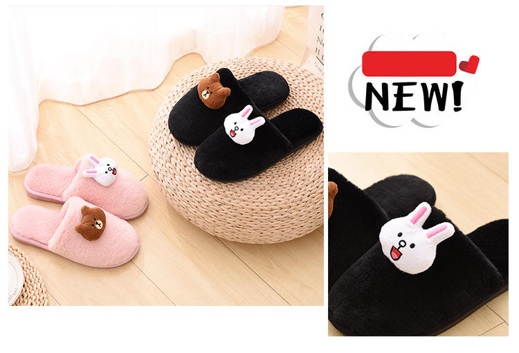 winter plush cotton non-slip warm slippers  NSPE10014