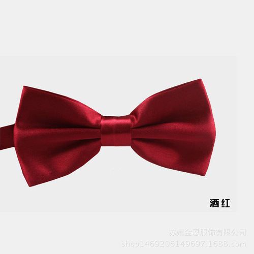Men's formal business satin bow tie double layer solid color satin bow tie flower groom groomsmen choir colorful bow tie