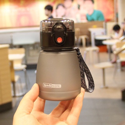 韓國塑料杯炫彩布丁運動吸管杯豆豆樂水杯太空杯學生隨手杯子便攜