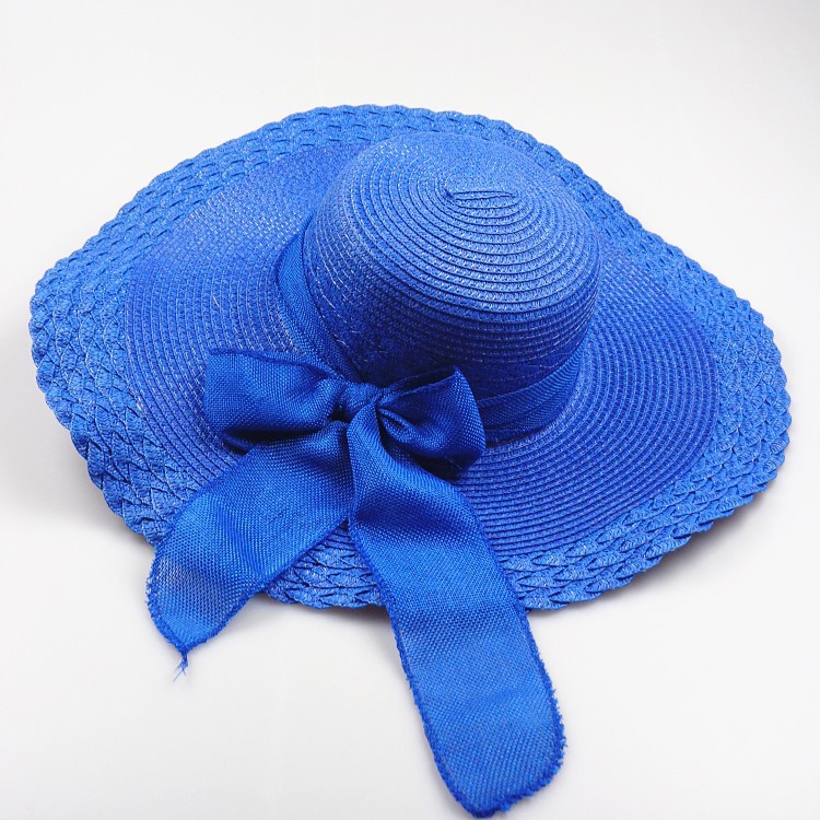 Nuevo verano de las mujeres girasol sombrero de paja grande turismo escénico punto playa sombrero al por mayor