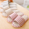 Slippers indoor suitable for men and women for beloved, soft sole, Korean style, cotton and linen