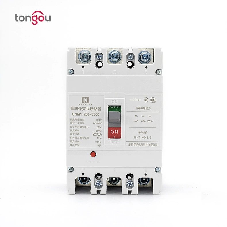 Shengna оптовая продажа с фабрики SNM1-250/3300 воздушный выключатель защиты от короткого замыкания от перегрузки 250A автоматический выключатель в литом корпусе