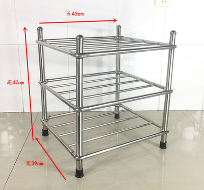 不锈钢脸盆架2层不锈钢组装简易金属收纳面盆收纳置物架杂物架|ru