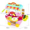 Children's realistic family kitchen, toy for boys and girls, small restaurant car, cart, set