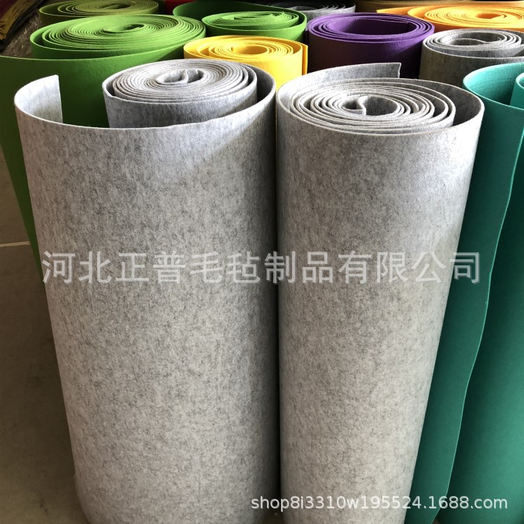 4mm彩色毛毡布工艺品背景墙面装饰无纺布 针刺彩色化纤毛毡