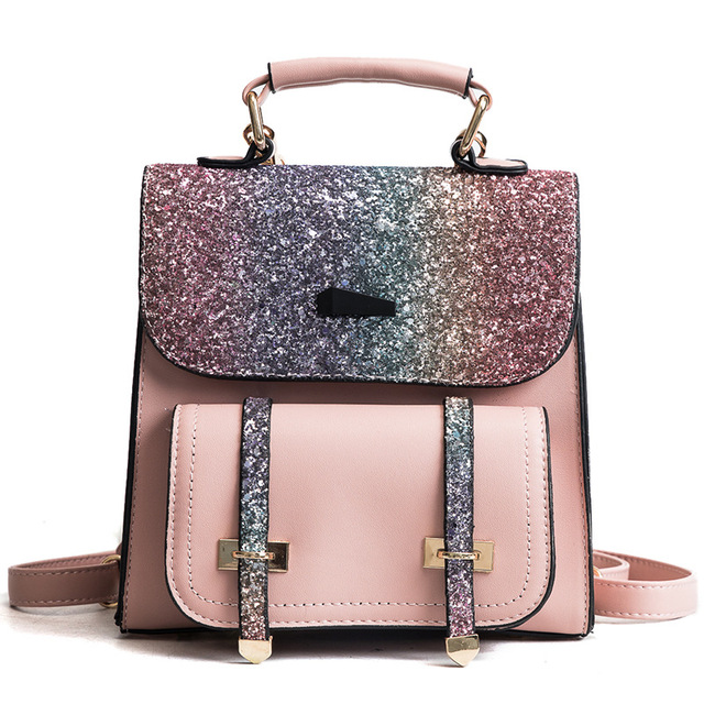 New Fashion Student Backpack Korean Sequin Travel Bag Trend Bags 