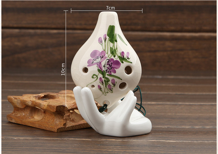 Manufactor Direct selling Hand drawn Pattern 6 AC Tune 10 Baidu Crack Glazed teaching ocarina 12 Optional color models