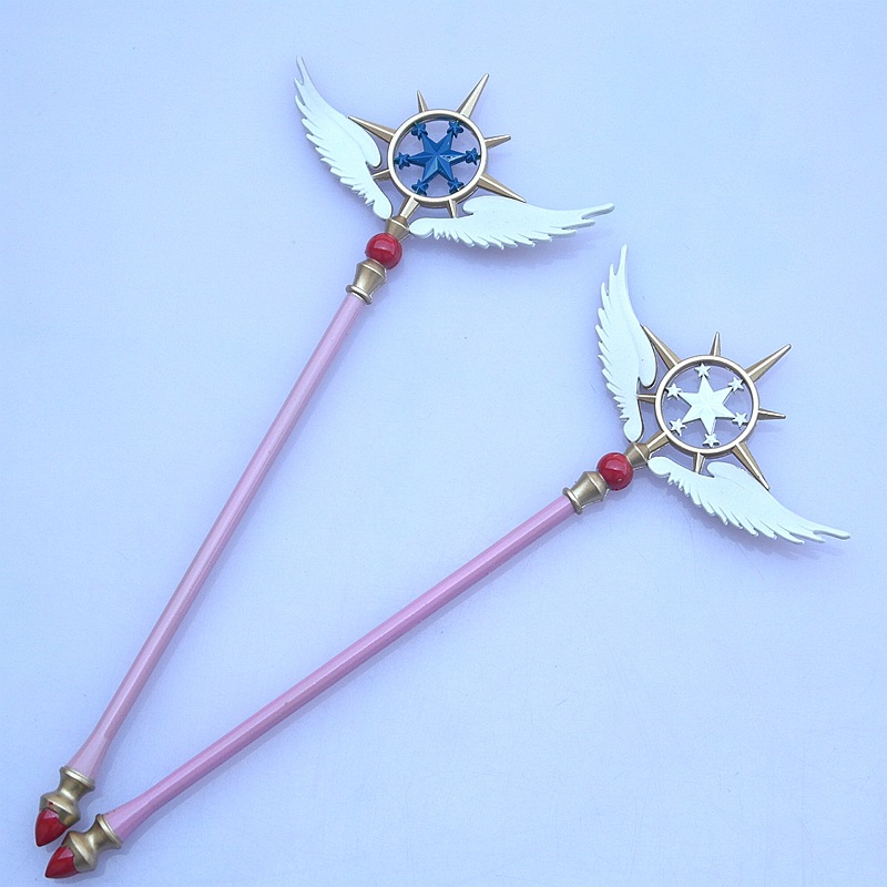 百变小樱库洛牌魔法棒手杖星星棒权杖星之杖五金挂件道具模型-阿里巴巴