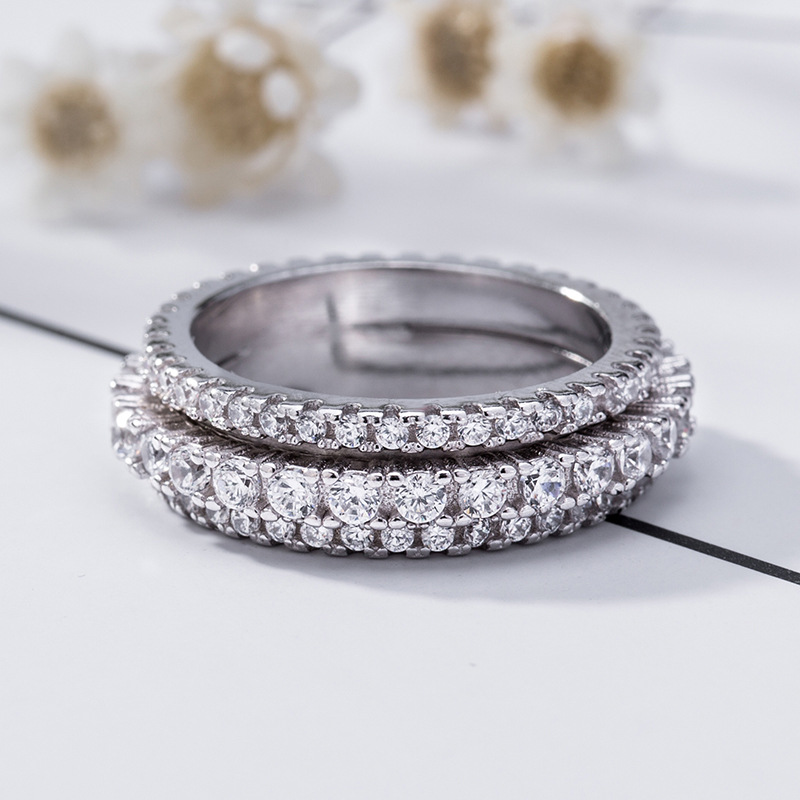 欧美男女旋转戒指时来运转满钻转动指环时尚锆石情侣饰品厂家批发