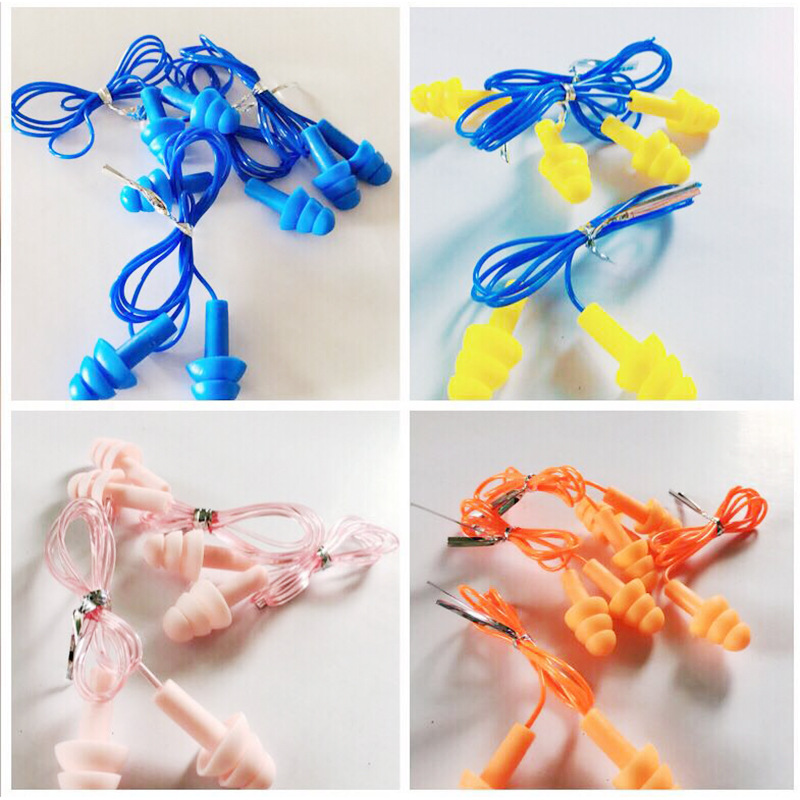 诞树带线耳塞 防水硅胶耳塞 防噪带绳耳塞 隔音耳塞 厂家现货供应