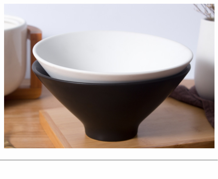 8寸 陶瓷碗套装定制 日式家用创意拉面碗礼品瓷碗 斗笠大瓷面碗