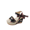 Sandals, footwear, cute waterproof hair band with bow high heels for leisure, wholesale