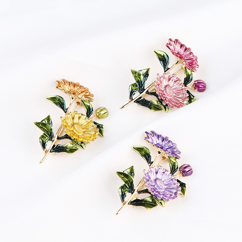 Artistic Flower Alloy Enamel Plating Unisex Brooches display picture 2
