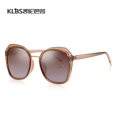 2019新款墨镜女欧美太阳镜复古TAC偏光女士潮流街拍墨镜批发1955