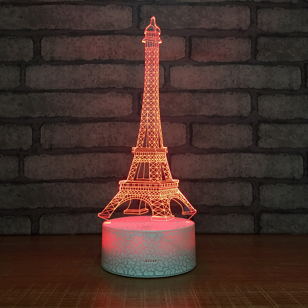 亚马逊爆款 爆裂纹3D灯小夜灯台灯