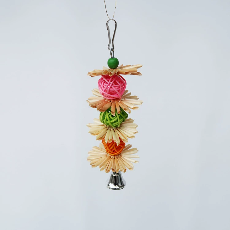 Игрушка для укуса попугай соломенный цветок лоза мяч игрушка для птиц натуральный соломенный цветок лоза мяч игрушка