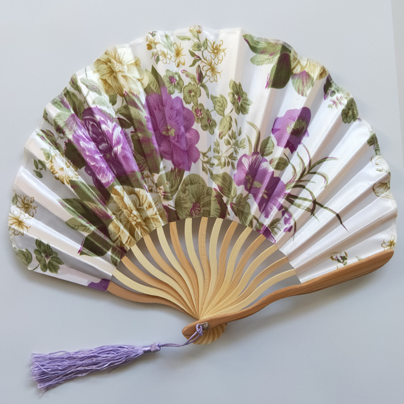 One Piece Flower Bamboo Chinese Style Daily Outdoor Fan display picture 4