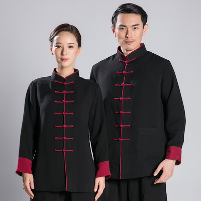  Tai chi kung fu clothing for women and men wushu morning exercise suit linen and martial arts training suit