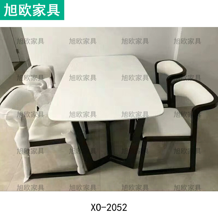 工厂批发北欧实木v桌咖啡厅实木餐椅平脚 休闲靠背椅酒店餐桌椅