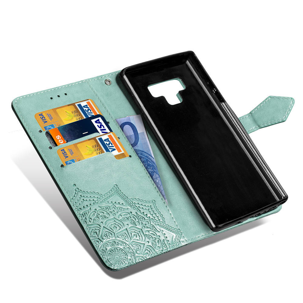Mandala Embossed Leather Wallet Phone Case For Iphone 16_voghion.com