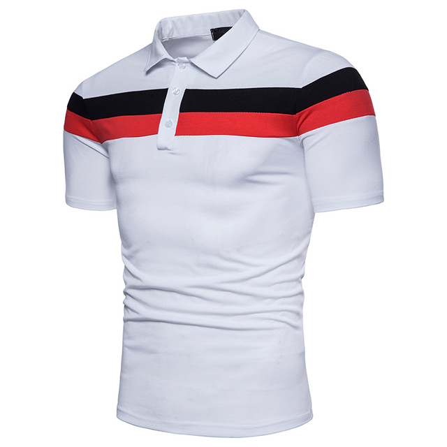 POLO shirt with double-color horizontal stripes men’s POLO shirt 