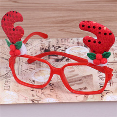 Creative Gift Christmas Cartoon Children Adult Eyeglass Frame Christmas Party Gathering Eyewear Decoration Toy Decor