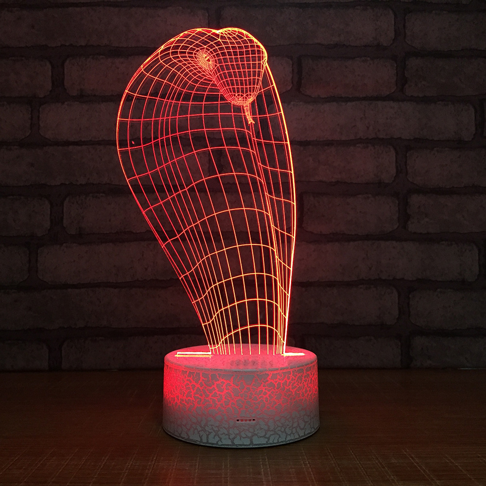 亚马逊爆款 爆裂纹3D灯小夜灯台灯