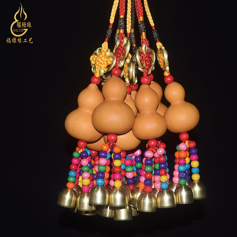 福禄缘葫芦挂件挂饰门饰金属铜铃铛文玩小葫芦车挂品装饰工艺品