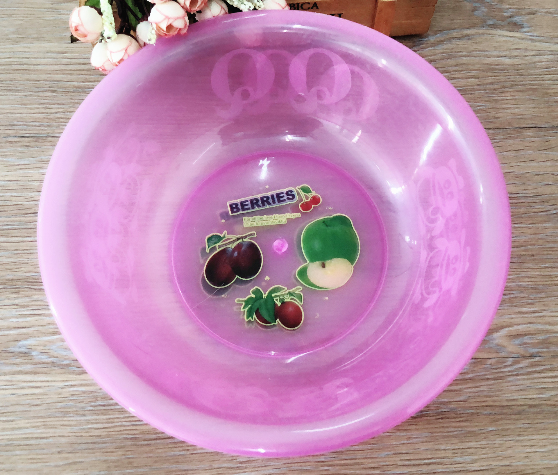 25厘米卡通脸盆 塑料盆洗菜盆洗脸盆 家居百货一元店日用百货货源